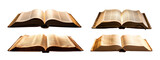 set of opened bible. collection of open Tanakh. opened ancient book. holly scriptures. 