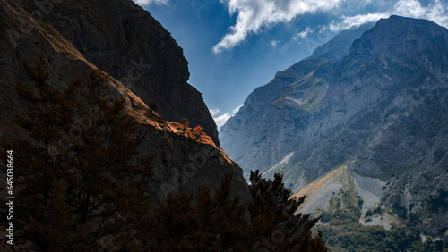 shadow and light mountain italy
