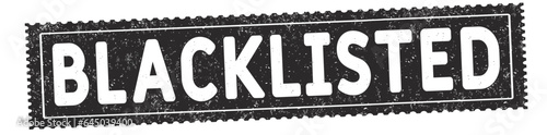 Blacklisted grunge rubber stamp