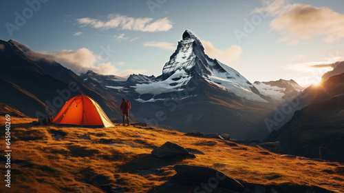 Hiking and camping in the Matterhorn, Switzerland © Oulailux