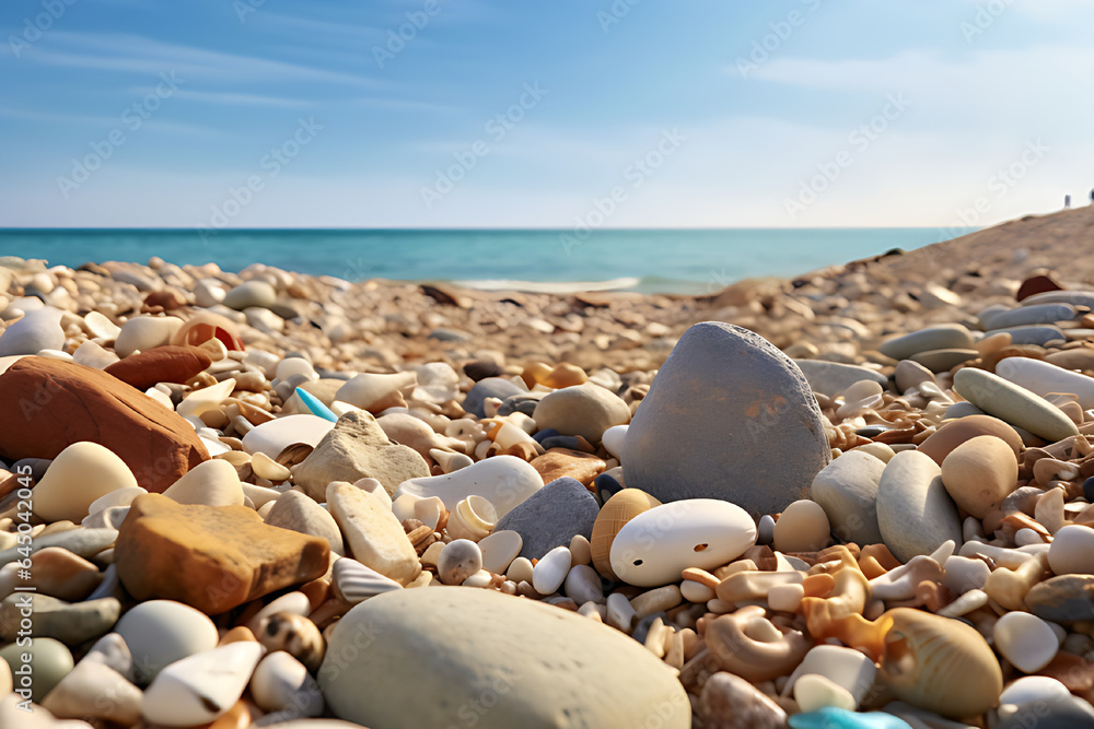 Sunset on the beach, foamy waves, large stones on the beach sand. Sunset on the beach, foamy waves, large stones on the beach sand.