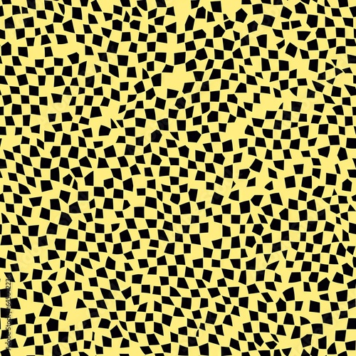 Yellow-black seamless pattern.
