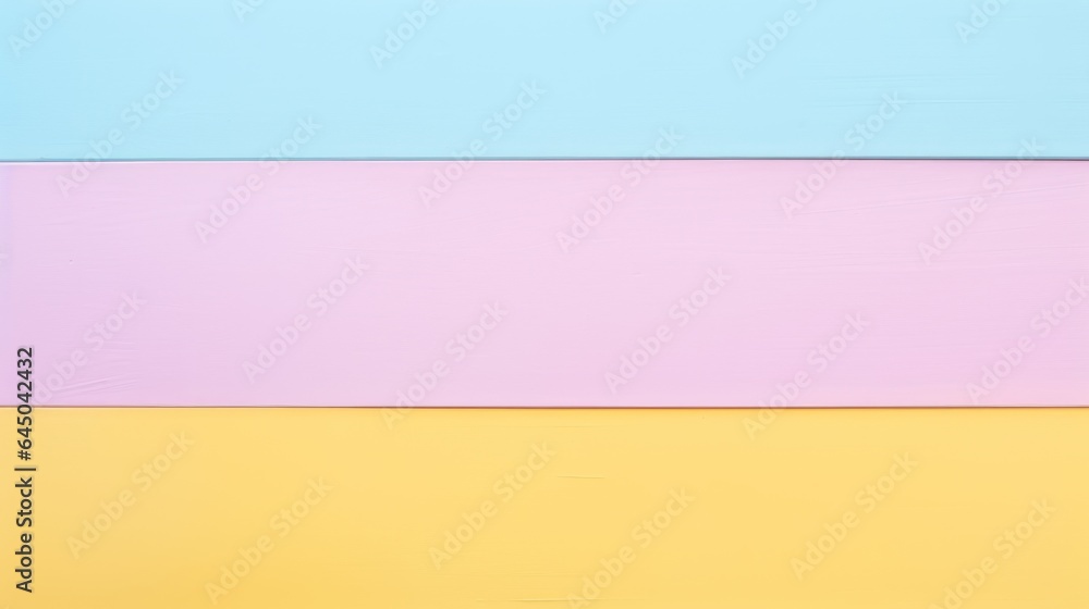 Blue, pink and yellow stripes on a wall. Background with pastel colors. 
