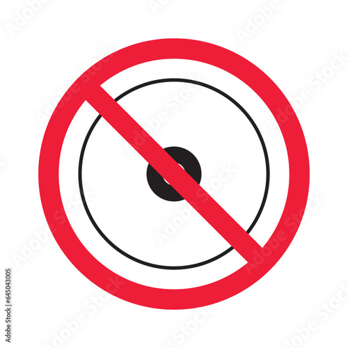 No cash icon. Forbidden payment icon. No money vector sign. Prohibited cash payment vector icon. Warning, caution, attention, restriction casinocoins flat sign design. Do not pay dollar coin pictogram