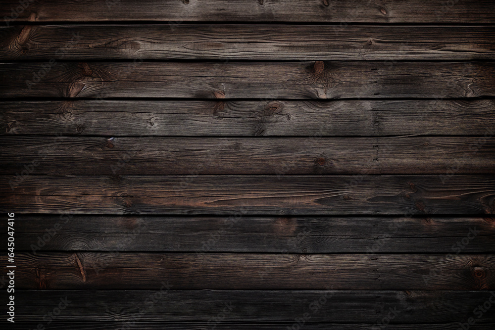 Fototapeta premium Dark wooden textured background brown pine floor parquet laminate generative AI