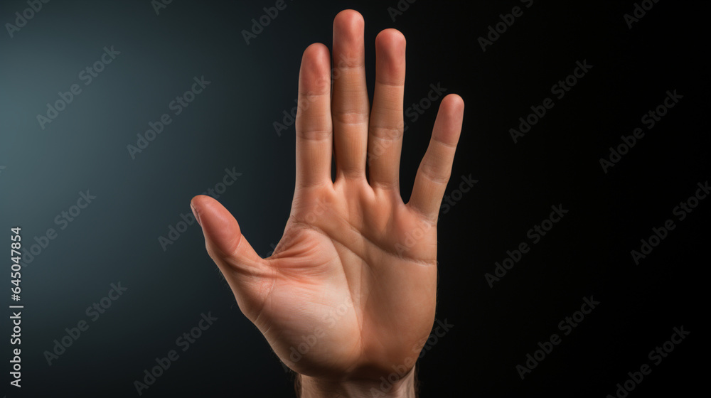Hand gesture isolated on black background Hand gesture isolated on black background
