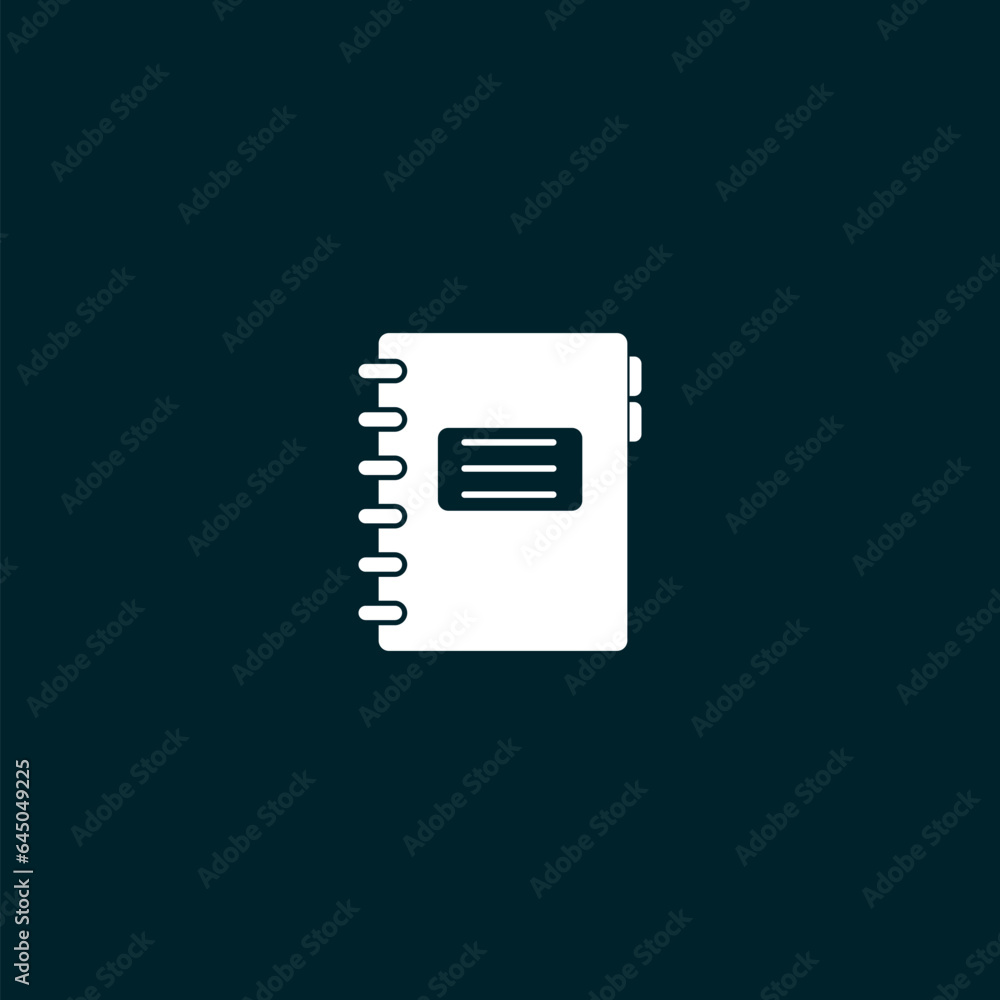 Address Book Icon image isolated on black background Address Book Icon image isolated on black background