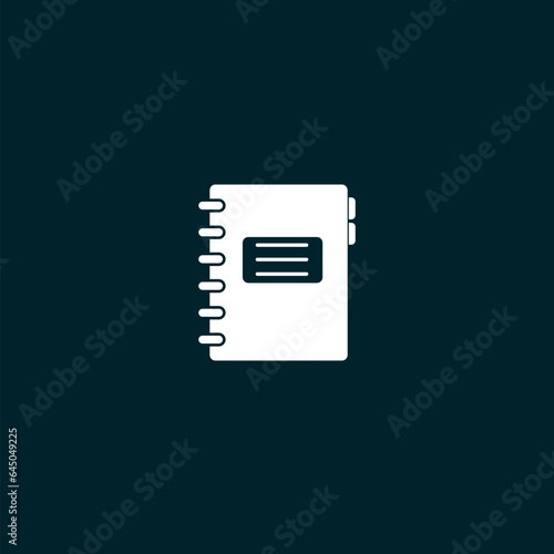 Address Book Icon image isolated on black background