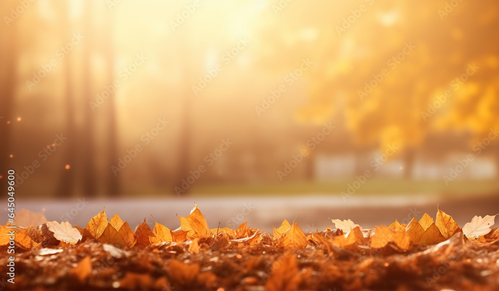 Autumn Fall background concept with leaves 