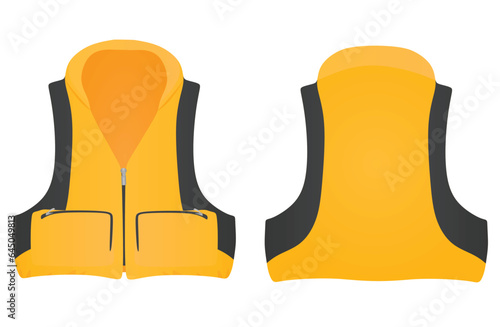 Orange  safety vest. vector illustration
