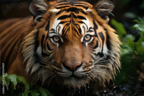 Untamed Majesty  Exploring the Intricacies of a Jungle Tiger s Close-Up