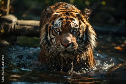 Untamed Majesty: Exploring the Intricacies of a Jungle Tiger's Close-Up