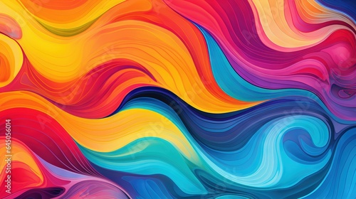  a colorful abstract background with wavy lines and colors of different colors. generative ai