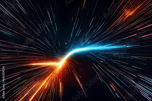 Abstract Blast Excitement Explosion Lightning Bolt Patriotic Background