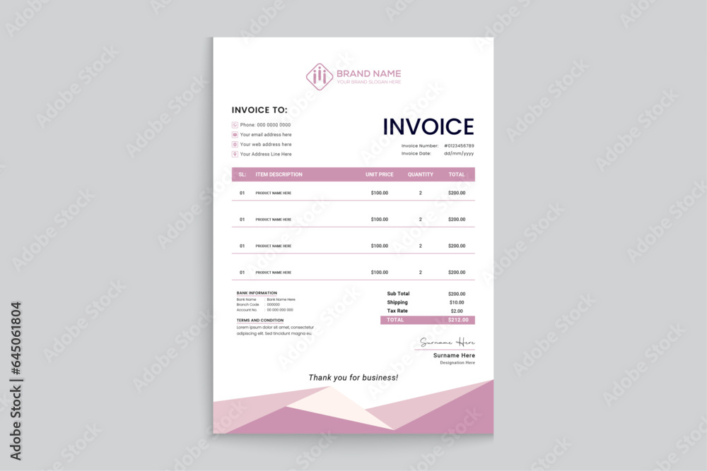 Stylish letterhead template