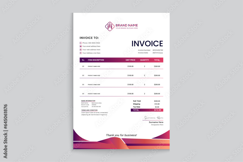 Professional letterhead mockup Professional letterhead mockup