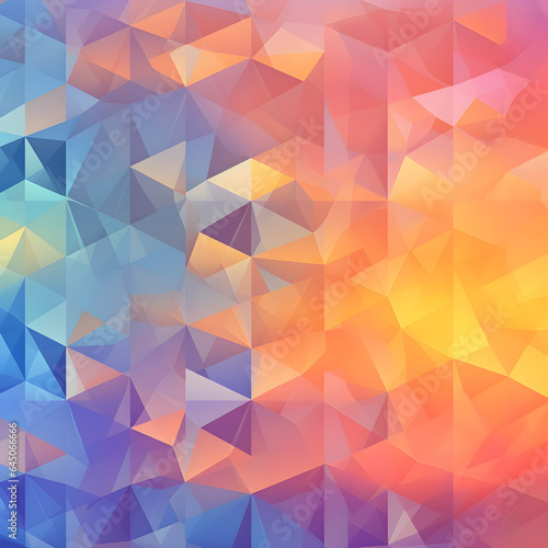  Pastel Color Low Poly Background, Ai Generated