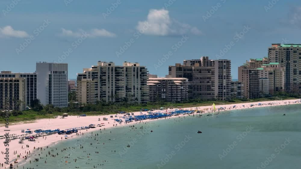 luxury beach condos and apartment buildings being shown from an aerial ... - High End Condos With Private Observatory Access
