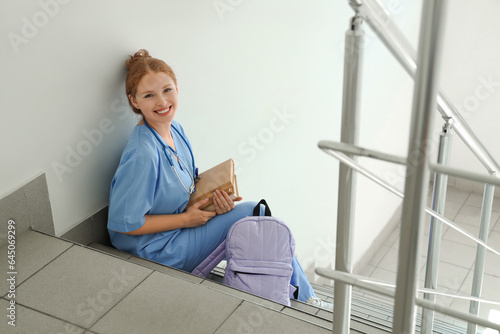 Female medical student with...
