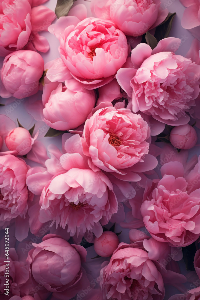 Bright texture of a bouquet of pink peonies Bright texture of a bouquet of pink peonies