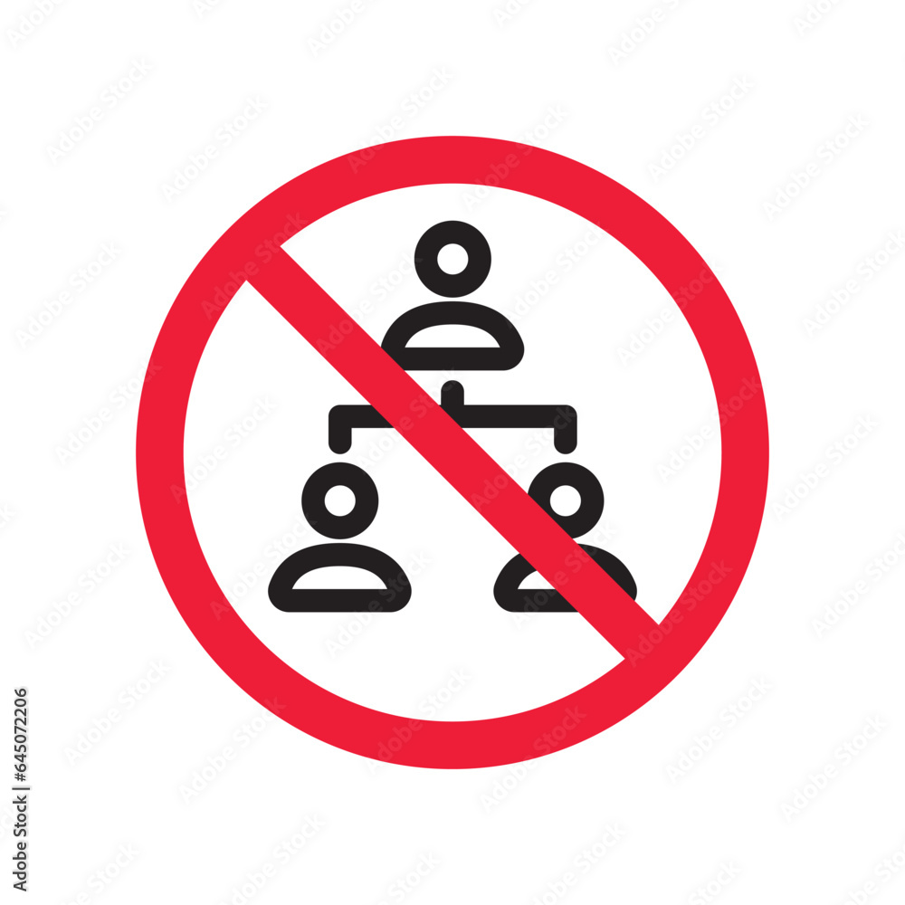 Prohibited company structure vector icon. No Hierarchy icon. Forbidden Organization chart icon. No Flow chart vector sign. Warning, caution, attention, restriction, danger flat sign design. Prohibited company structure vector icon. No Hierarchy icon. Forbidden Organization chart icon. No Flow chart vector sign. Warning, caution, attention, restriction, danger flat sign design.