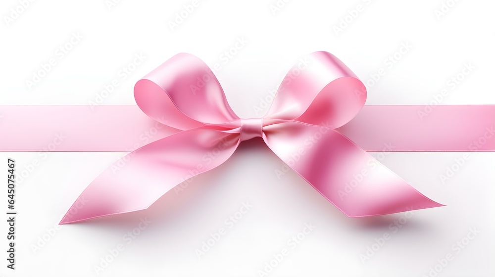Pink Gift Ribbon with a Bow on a white Background. Festive Template for Holidays and Celebrations
Pink Gift Ribbon with a Bow on a white Background. Festive Template for Holidays and Celebrations