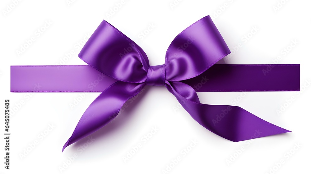 Purple Gift Ribbon with a Bow on a white Background. Festive Template for Holidays and Celebrations
Purple Gift Ribbon with a Bow on a white Background. Festive Template for Holidays and Celebrations