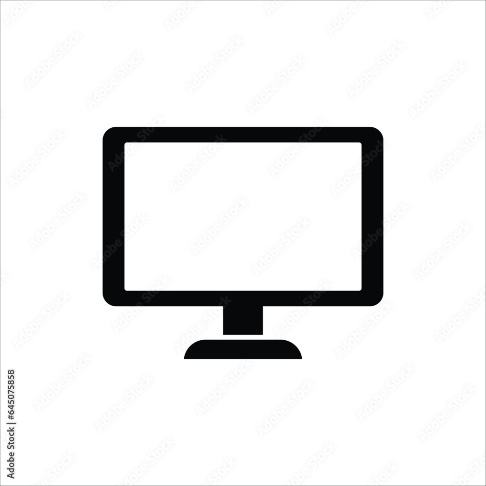 monitor icon design, illustration design - obrazy, fototapety, plakaty 