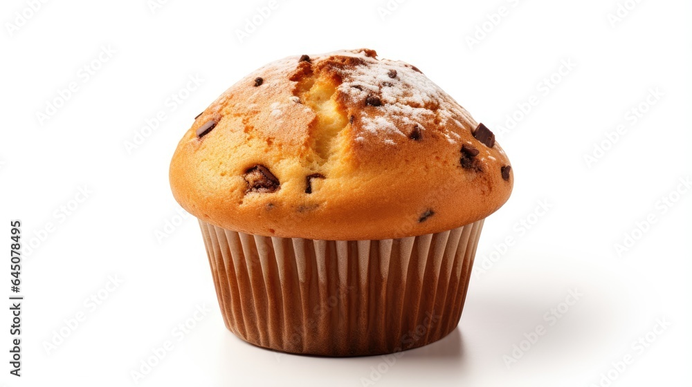 Image of a freshly baked cupcake isolated on a white background. Image of a freshly baked cupcake isolated on a white background.