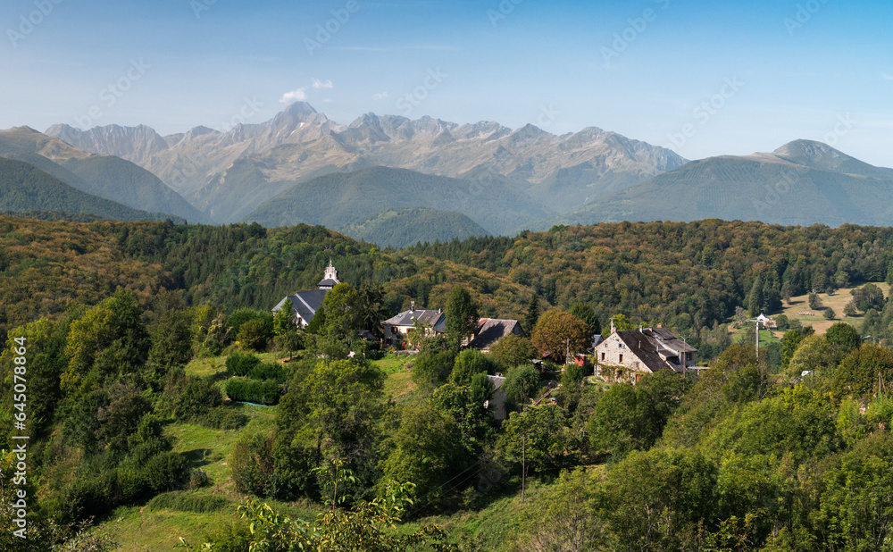 Mountain village in the Ariege Pyrenees in southwest France Mountain village in the Ariege Pyrenees in southwest France