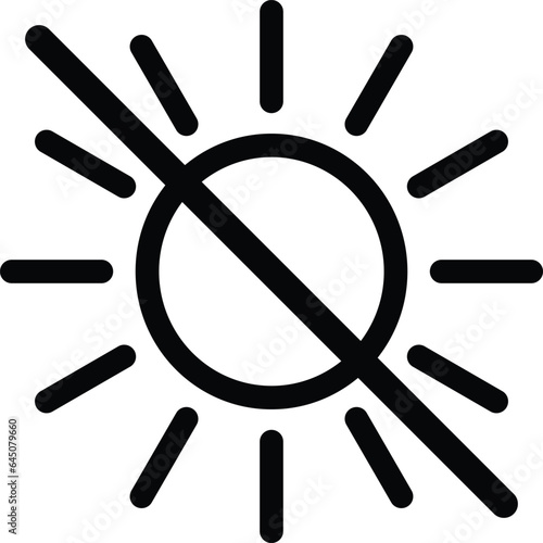 Keep away from direct sunlight icon vector . Packaging concept