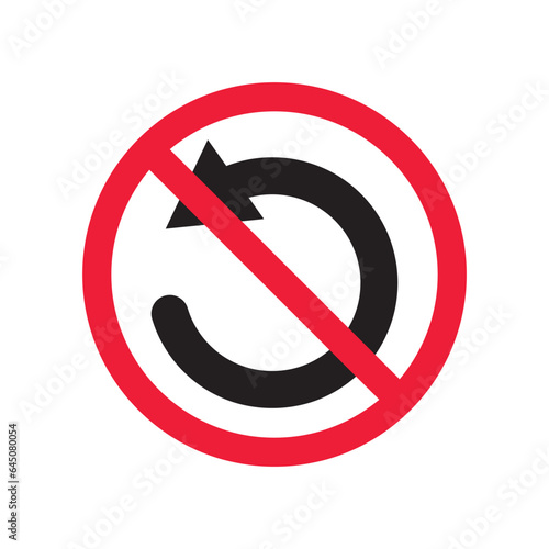 Free Download Forbidden Prohibited Warning, caution, attention, restriction label danger.  Rotate vector icon. Refresh flat sign design. Update symbol pictogram. Rotate icon - GFXLoad