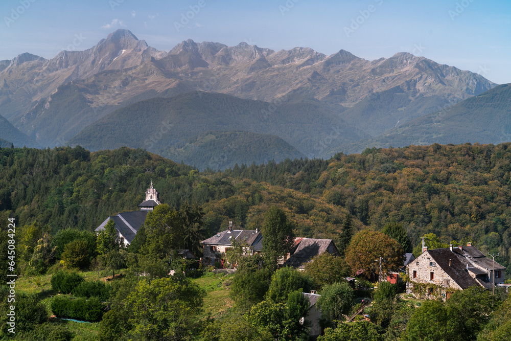 Mountain village in the Ariege Pyrenees in southwest France