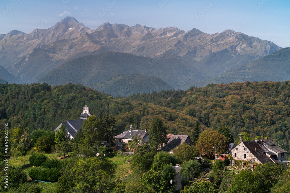 Mountain village in the Ariege Pyrenees in southwest France Mountain village in the Ariege Pyrenees in southwest France