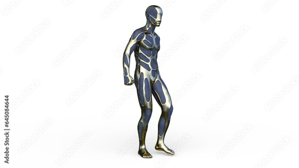 歩く男性サイボーグ 歩く男性サイボーグ