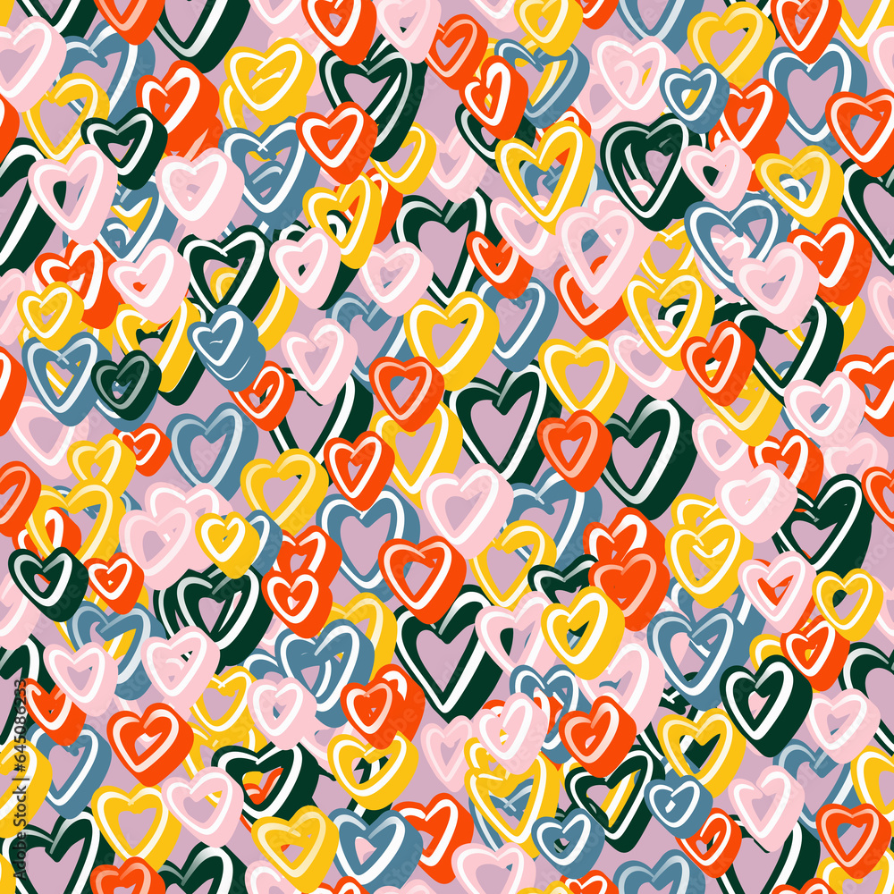 Naklejka premium seamless pattern with hearts