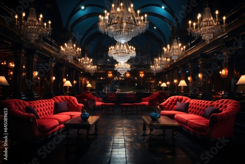 furniture of a luxurious and refined nightclub