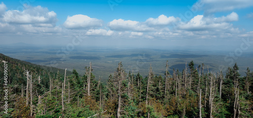 mountain landscape in the Canadian forest in the province of Quebec