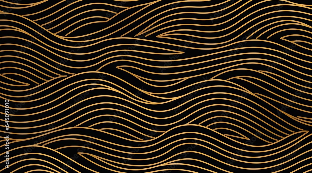 a gold vector pattern in a wave pattern Generative AI a gold vector pattern in a wave pattern Generative AI