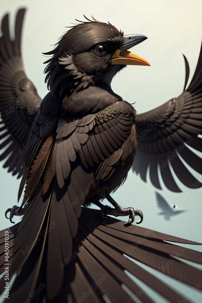 Fototapeta premium black bird
