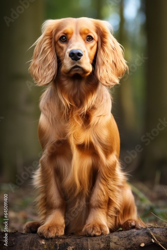 Cute cocker spaniel dog portrait