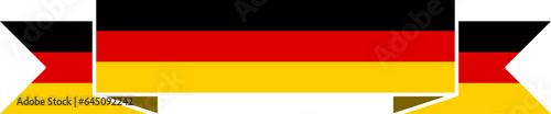 Ribbon Shaped Germany Flag Symbol Icon. Vector Image.