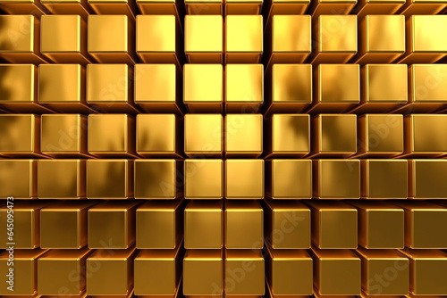 Gold bars and Financial concept. Gold bullion stack. Set of gold bars. Generative AI