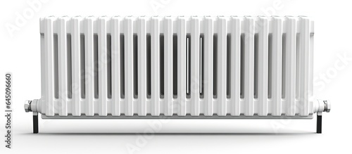 Isolated white radiator on white background