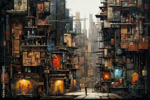 urban cityscape. Generative AI