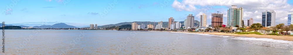 panorama Balneário Piçarras beach, Santa Catarina, Brazil panorama Balneário Piçarras beach, Santa Catarina, Brazil