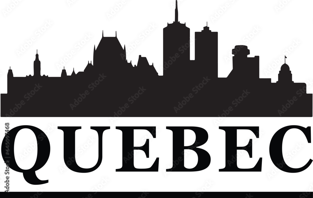 Fototapeta premium Quebec Skyline Vector