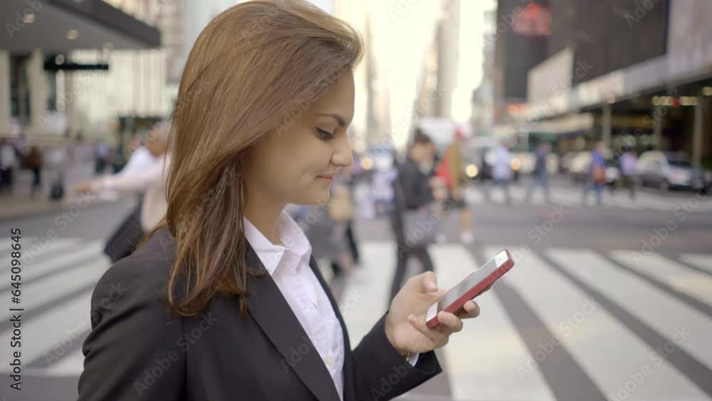 City Lifestyle Portrait of Attractive Female Person Chatting on Mobile Phone City Lifestyle Portrait of Attractive Female Person Chatting on Mobile Phone