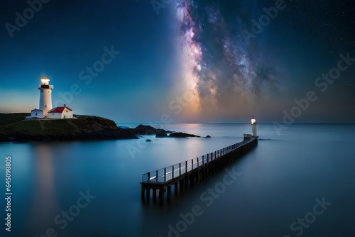 lighthouse at night