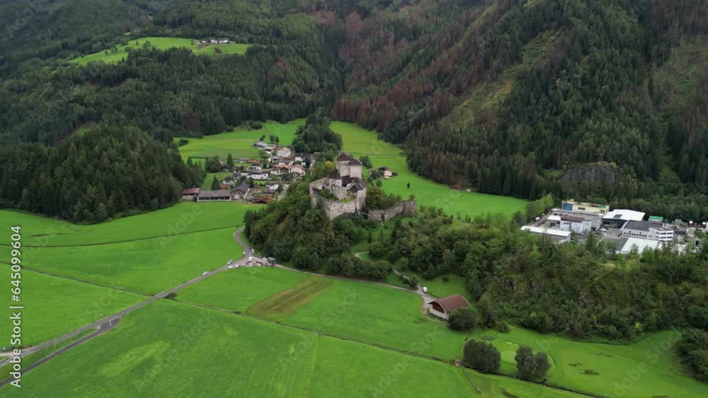Aerial View of Reifenstein Castle (Castel Tasso) In Freienfeld Near Sterzing, South Tyrol Northern Italy. Aerial View of Reifenstein Castle (Castel Tasso) In Freienfeld Near Sterzing, South Tyrol Northern Italy.